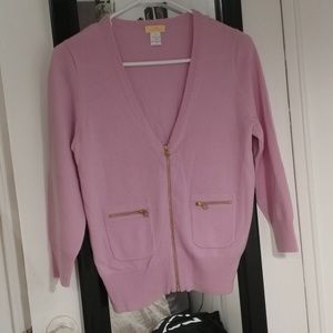 J.Crew Cashmere zip pocket cardigan
